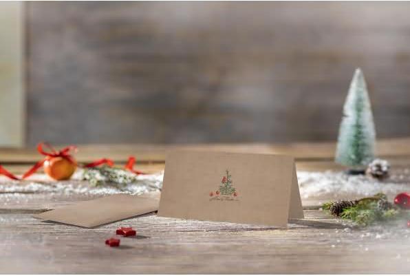Produktbild Sigel 10 Weihnachtskarten Christmas Apples DIN lang (10 Stk.)