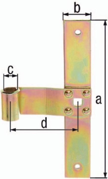 Produktbild GAH Fensterladen-Mittelband Breite 75 mm Länge 200 x 30 mm Stahl galv. verz. dickschichtpassiviert ge...