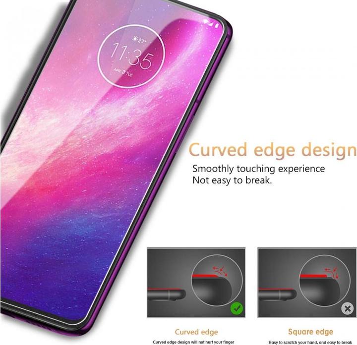 Produktbild Screenguard Motorola One Hyper Panzerglas Schutzfolie Case Friendly Design (1 Stück, Motorola One Hyper)