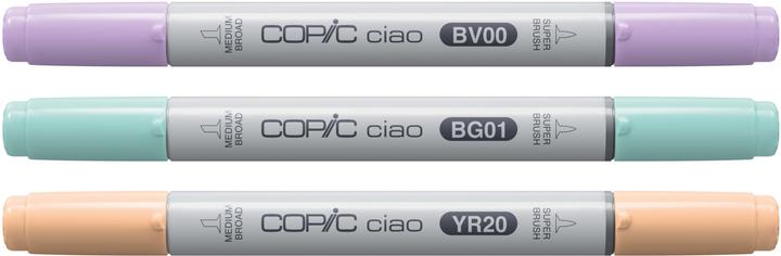 Image du produit Copic CIAO - Marqueurs (BV-00 Ombre Mauve, BG-01 Aqua Blue, YR-20 Yellowish Shade, 6 mm, 3 x)