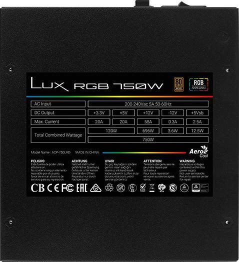 Actual product image AeroCool Lux RGB (750 W)