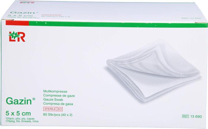 Actual product image Gazin Mullkompressen 5x5cm 12fach steril