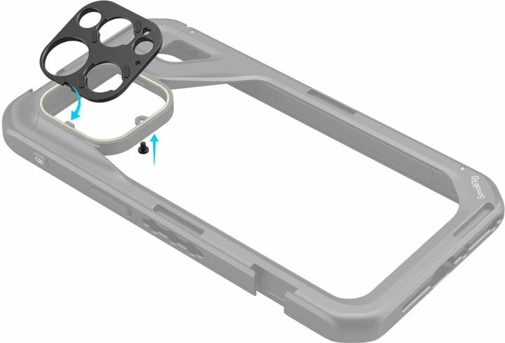 Actual product image SmallRig T-Series Lens Back Mount Plate for iPhone 15 Pro Max/ 15 Pro Cage 4399