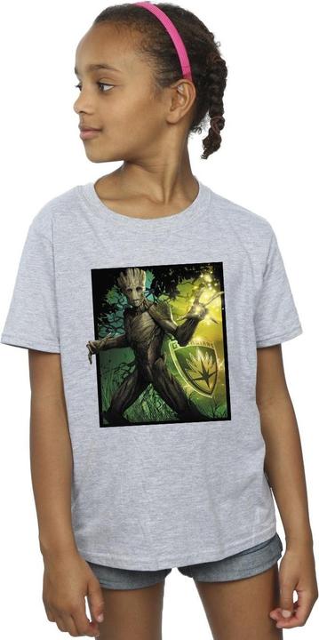 Actual product image Girls Guardians Of The Galaxy Groot Forest Energy Cotton T-Shirt (140, 146)
