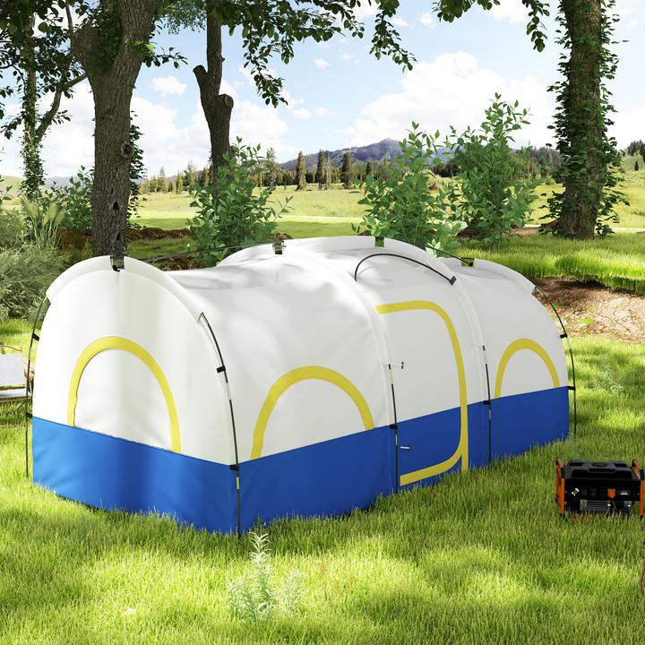 Image du produit Outsunny Campingzelt Oxfordstoff, Fiberglas Dunkelblau+Weiss (6 personnes)