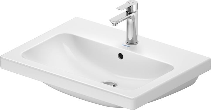 Duravit D-Code lavabo, avec trou pour robinet, avec trop-plein, 650x480x165mm, blanc brillant (480 mm, 650 mm)