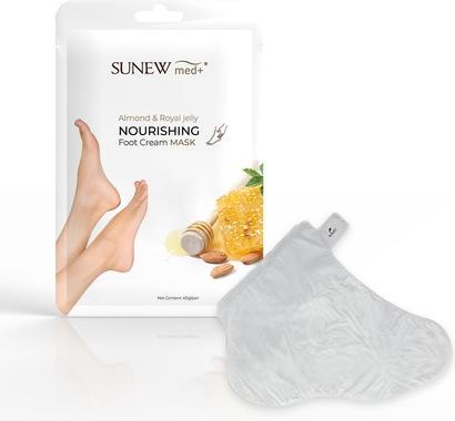 Productafbeelding SunewMed+ Sunewmed Voedend Voetcrème Masker Hydraterend Voetmasker In De Vorm Van Sokken Amandel & Royal Jelly (Voetmasker)