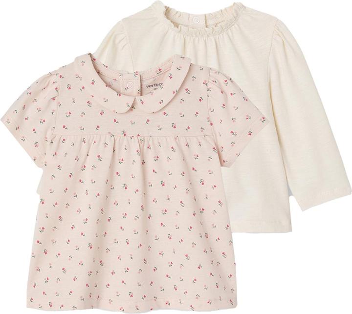 Vertbaudet Bio-Kollektion: 2er-Pack Baby Shirts, Langarm & Kurzarm