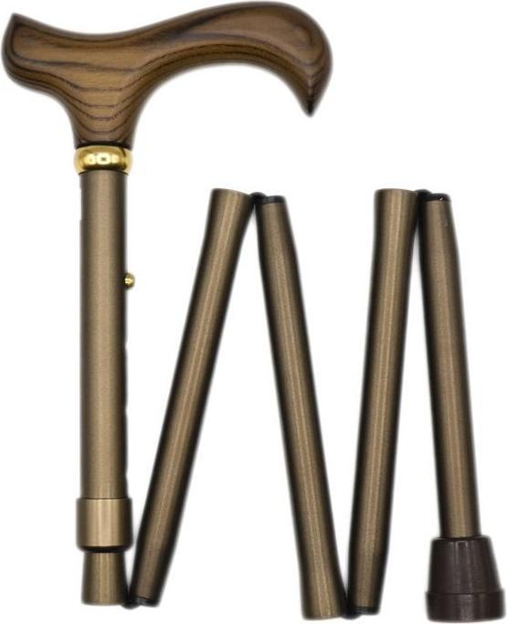 Produktbild Gastrock Faltstock 7886cm 5f Alu bronze Derby