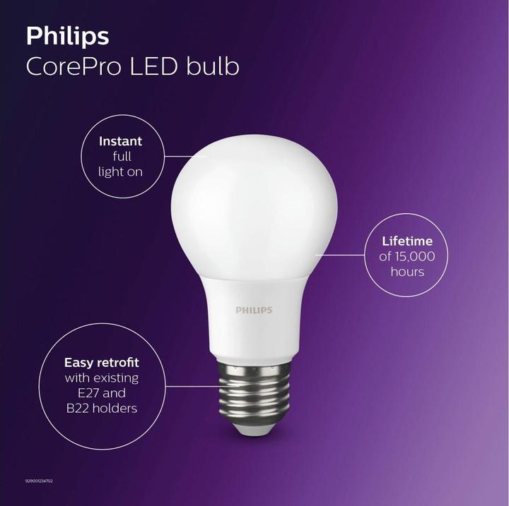 Image du produit Philips Professional CorePro LED 5,5-40W/827 57757800 E27 470lm 200° mat EEK F (E27, 4.90 W, 470 lm, 1 x, F)