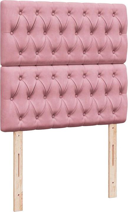 Image du produit VidaXL Ottoman-lit avec matelas rose 200x200 cm velours (200 x 200 cm)