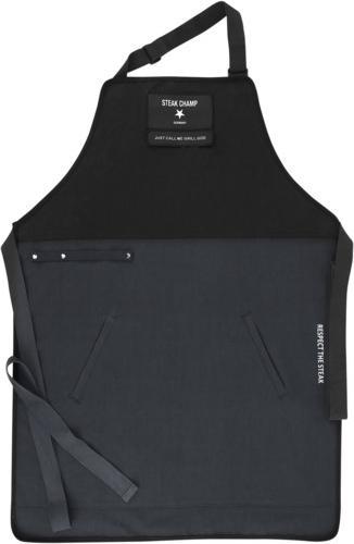 Image du produit Steakchamp Tablier de cuisine 2 poches avec fermeture velcro pour l'inscription (Taille unique)