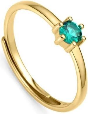 Produktbild Viceroy Graceful gold plated ring with green zirconia Clasica 9115A01 - Circuit: 55 mm (55)