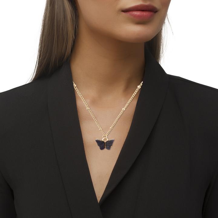 Produktbild Heideman Papilio goldfarbend onyx (100% Edelstahl)