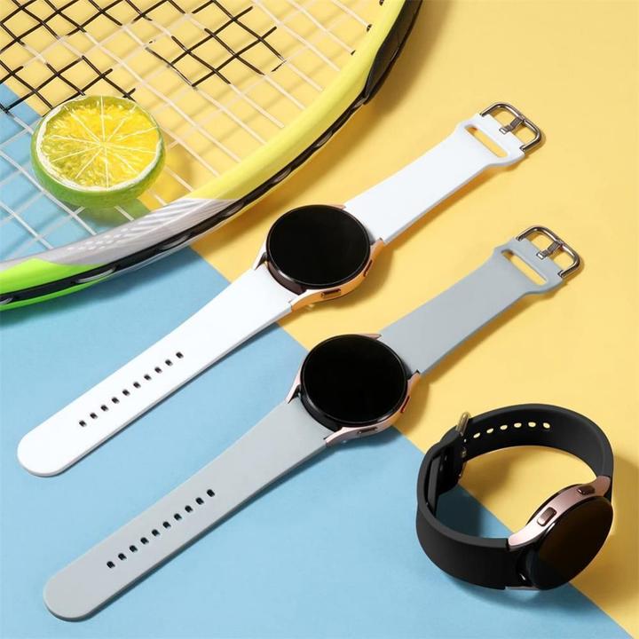Image du produit Tech-Protect Smartwatch Samsung Galaxy Watch 4 bracelet, couleur blanche (TPU, 5 Pour, Galaxy Watch 4)