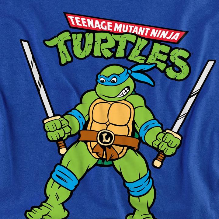 Actual product image Teenage Mutant NT Unisex Adult Leonardo Retro T-Shirt (XXL)