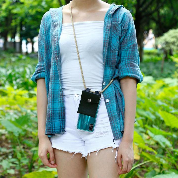 Actual product image Cadorabo TPU Mobile Phone Chain SILVER Cover