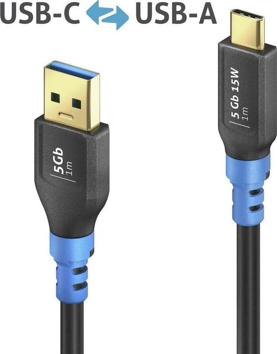 Produktbild Purelink USB-C>A Kabel 3m (3 m, USB 3.2 Gen 1)