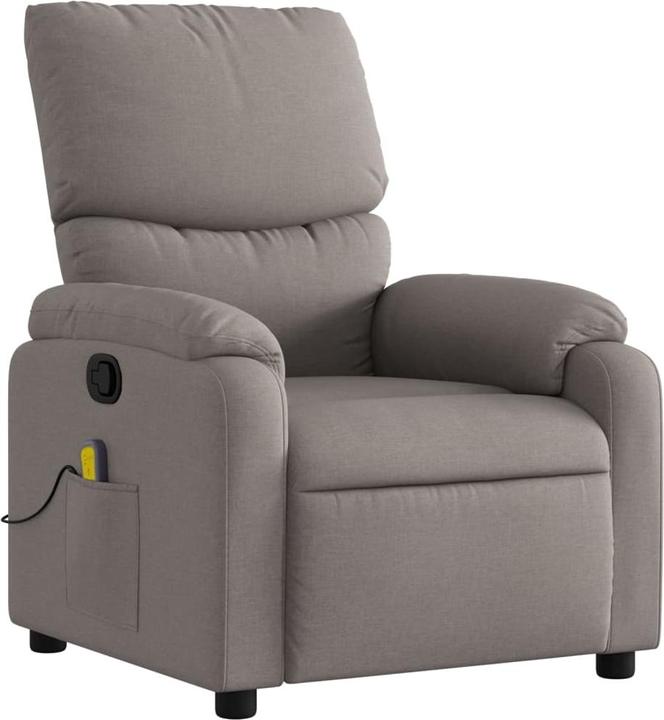 VidaXL Massagesessel Taupe Stoff,Farbe: Taupe,Material: Stoff (100