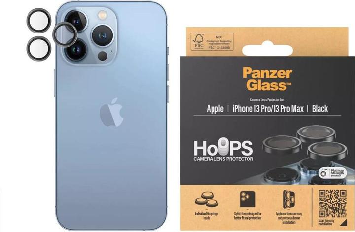 Produktbild PanzerGlass CP PP Rings for iPhone 13 Pro/13 Pro Max black (1 Stück, Apple iPhone 13 Pro Max, Apple iPhone 13 Pro)