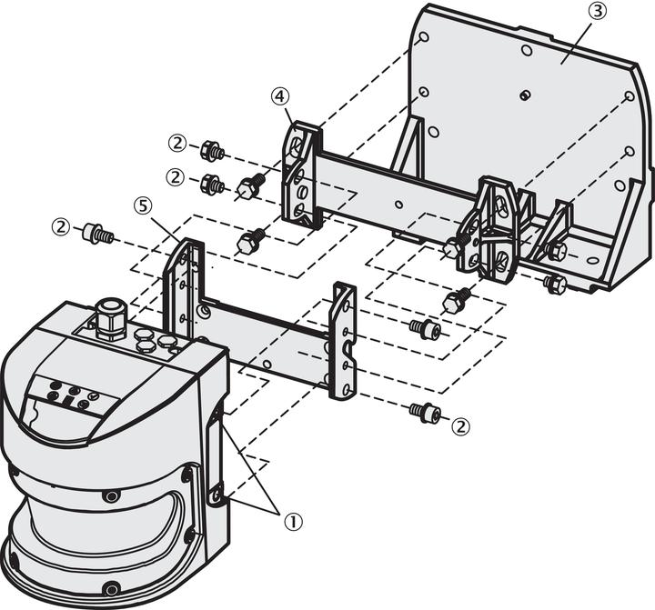 Actual product image Sick Holder for PLS scanner mounting kit 1