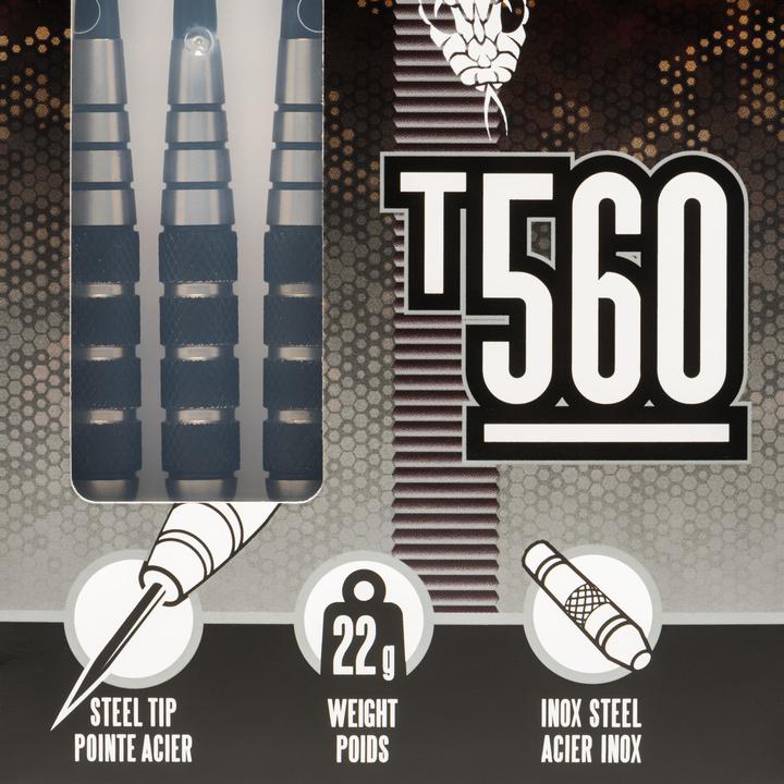 Image du produit Canaveral Fléchettes T560 Steeldart 3 fléchettes pointes en acier (124 g)