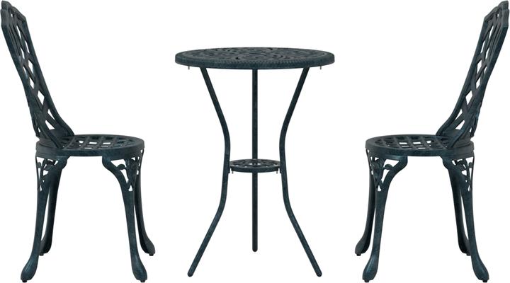 Produktbild VidaXL 3-teiliges Garten Bistro Set Grün Gusseisen (53 cm)