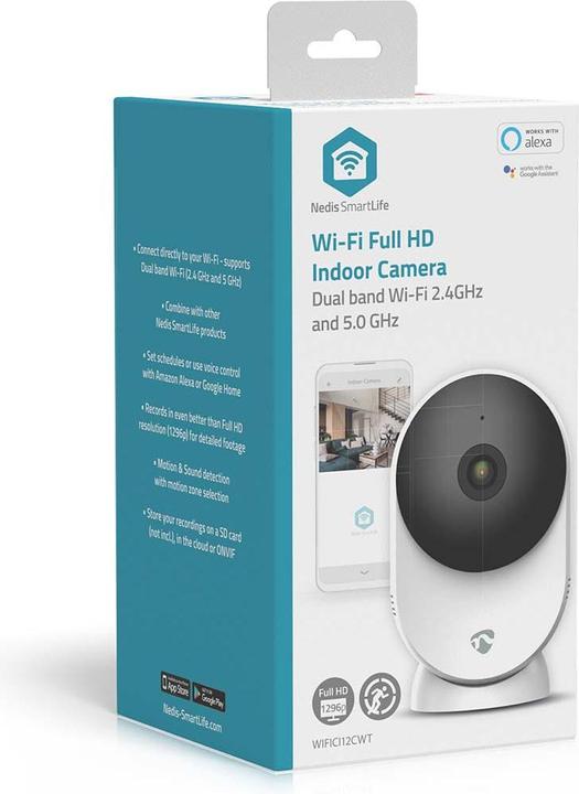 Produktbild Nedis SmartLife Innenkamera | Wi-Fi | 3MP Full HD 1296p | Cloud Storage (optional) / microSD (not en (2304 x 1296 Pixels)