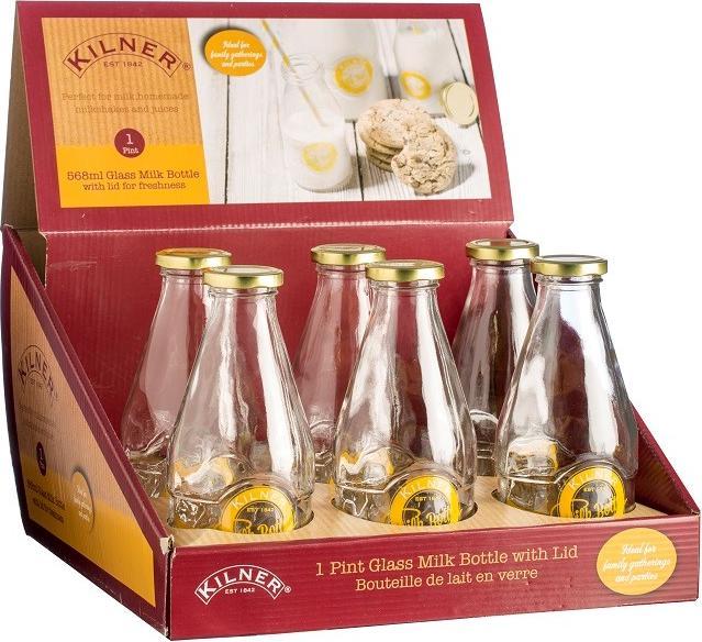 Actual product image Kilner 1 Pint Milk Bottles 20oz / 568ml, (568 ml) (1 pcs., 0.57 l)