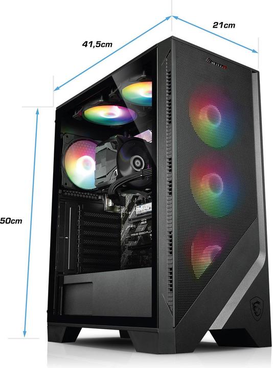 Actual product image Kiebel PC set with 23.8 inch TFT Online Gamer AMD Ryzen 5 4650G, 8GB DDR4, AMD Vega graphics, 1TB SSD (AMD Ryzen 5 4600G, 8 GB, 1000 GB)