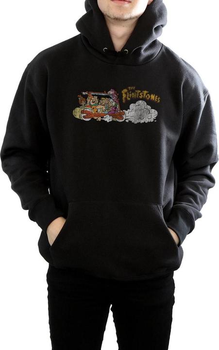 Immagine prodotto The Flintstones Family Car Distressed Felpa con Cappuccio Uomo (XL)