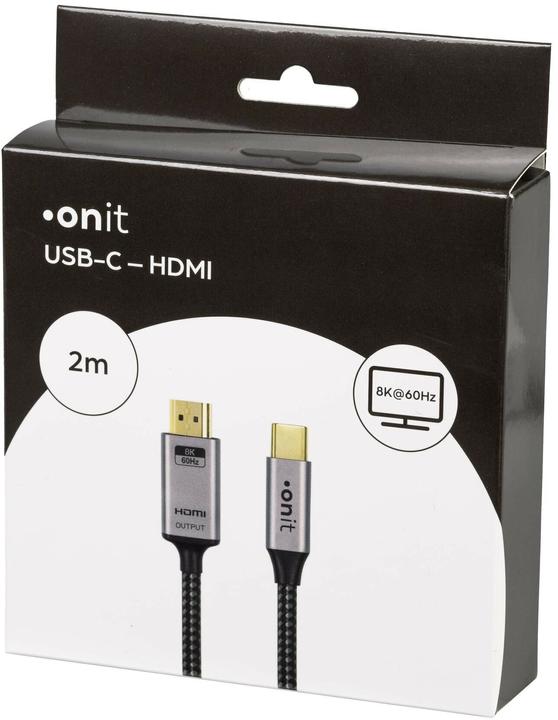 Image du produit Onit USB C - HDMI (type A) (2 m, USB Type C, HDMI)