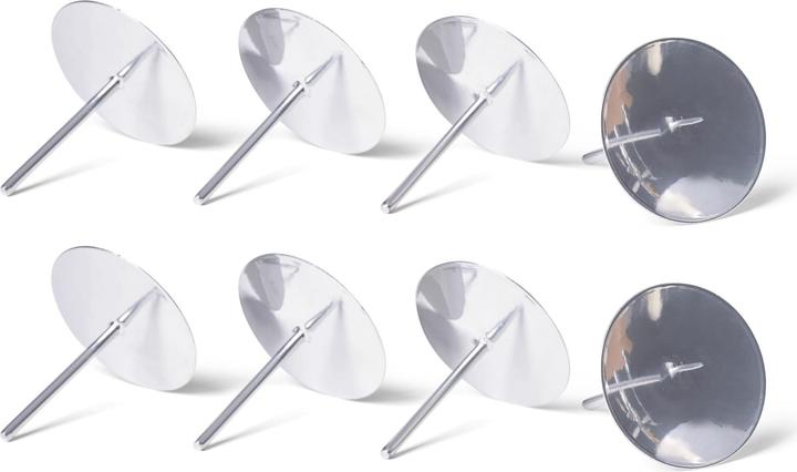 Actual product image Novaliv 8x Candle Holder Pillar Candle Advent Wreath 7,5cm SILVER Advent Wreath Advent Candle Holder