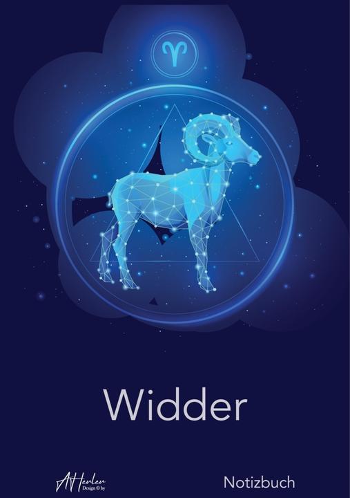 Actual product image Sternzeichen Widder Notizbuch | Designed by Alfred Herler (German, Alfred Herler, 2022)
