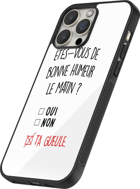 Produktbild PhoneLook Hülle Silikon schwarz Bonne humeur matin (Apple iPhone 13 Pro)