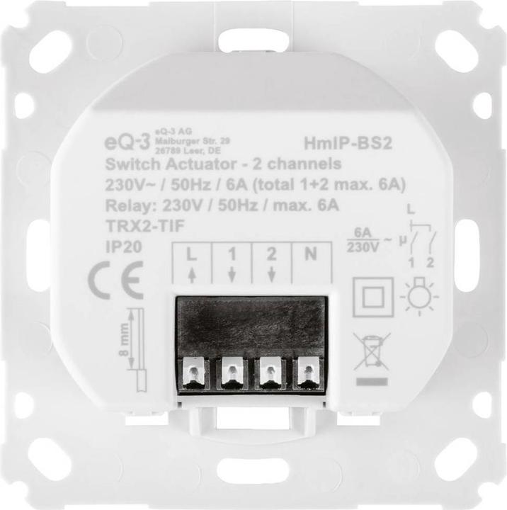 Produktbild Homematic IP Funk-Schaltaktor 2-fach für Markenschalter (Schaltaktor)
