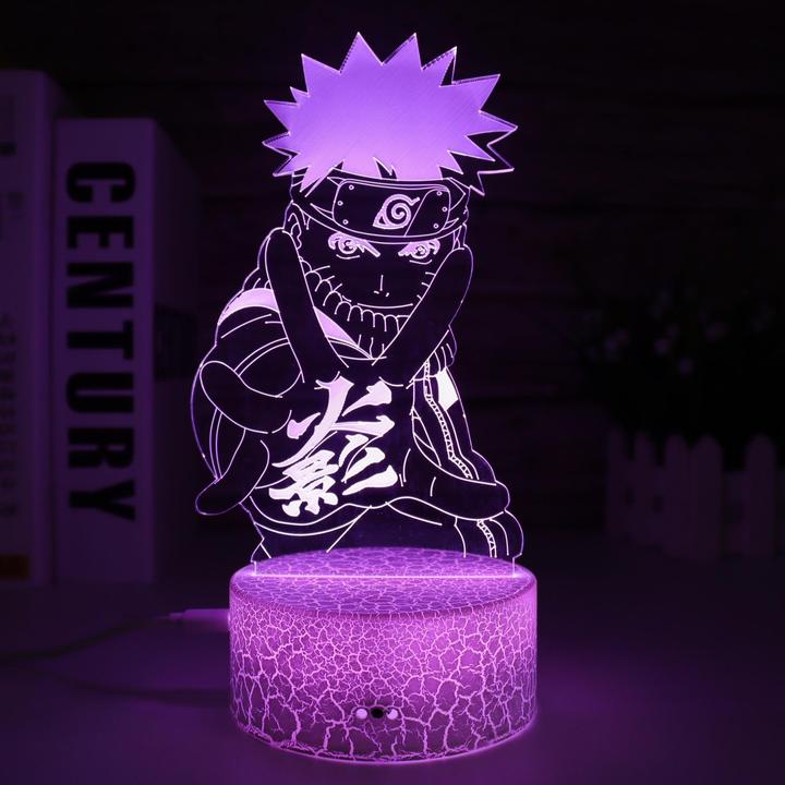 Actual product image Esmée 3D Anime LED Acryl Lampe Nachtlicht USB Deko Lampe mit Touch Schalter - Shinobi