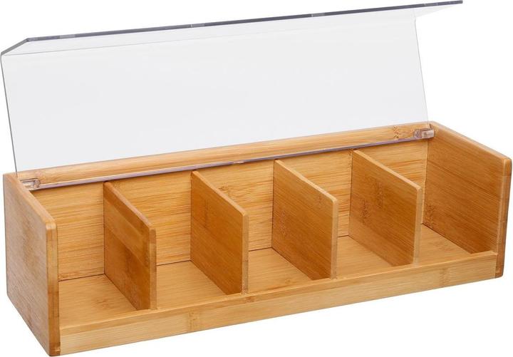 Actual product image 5Five Bamboo storage box with 5 compartments
