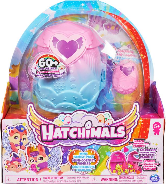 Produktbild Hatchimals Mini-Family Pack, Spielset mit 3 CollEGGtibles-Figuren und bis zu 3 Überraschungs-Babies