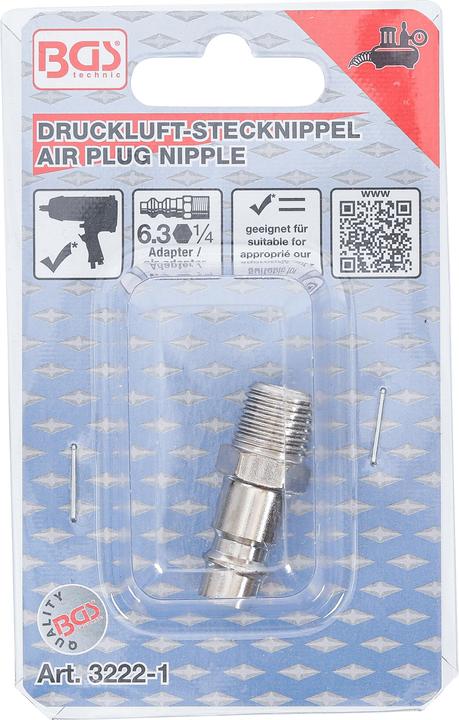 Actual product image BGS Compressed air plug-in nipple