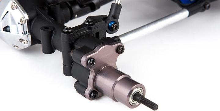 Actual product image Gmade Aluminum Straight axle adapter (2) (Titanium Gray) for R1 Axle
