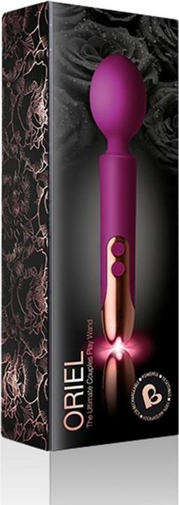 Actual product image Rocks-Off Oriel Rechargeable Wand Vibrator Fuchsia Colors