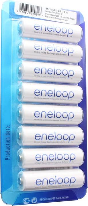 Panasonic Pile rechargeable Mignon/AA HR-3UTGA, paquet de 8 + boîte à piles (8 pcs, AA, 1900 mAh)