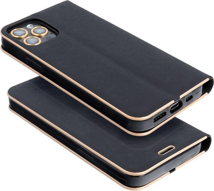 Actual product image OEM Book case LUNA Book Gold for SAMSUNG A25 5G black (Samsung Galaxy A25 5G)