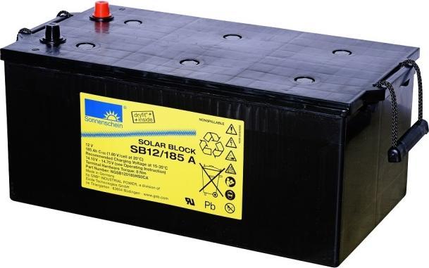 Exide Sonnenschein Solar Block SB12/185 A Blei Akku mit A-Pol 12V, 185000mAh (12 V, 185 Ah)
