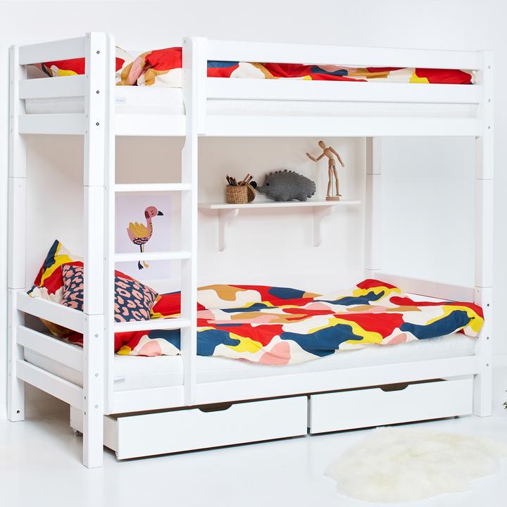 Immagine prodotto Hoppekids Letto a castello alto ECO Luxury con scala dritta e rete 90 x 200 cm per l'inserimento (90 x 200 cm)