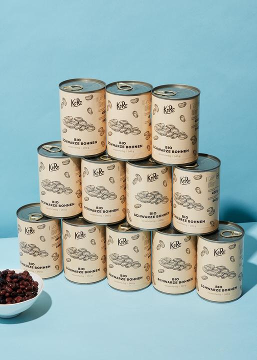 Actual product image KoRo Organic black beans, cooked (2880 g)
