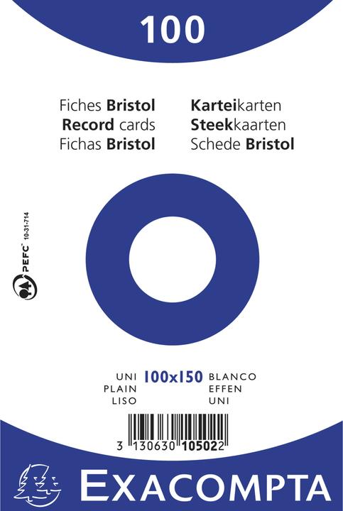 Image du produit Exacompta Fiches (100 x 150 mm, 100 x)