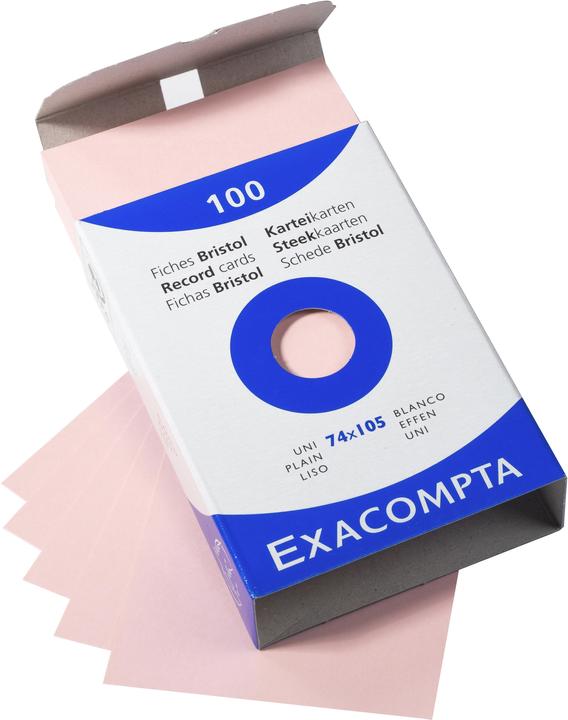 Image du produit Exacompta Fiches (74 x 105 mm, 205 g/m², 100 x)