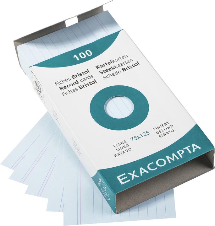 Produktbild Exacompta Karteikarten (75 x 125 mm, 205 g/m², 100 x)